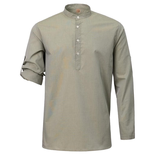 986148-196 - CAMISA POLERA HOMBRE BASSA VERDE SALVIA