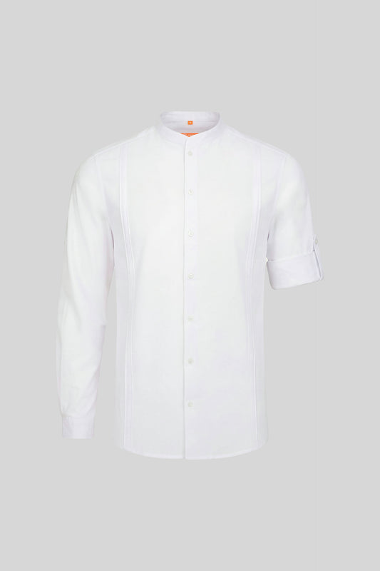 988148-13 - CAMISA GUAYABERA HOMBRE BASSA BLANCO