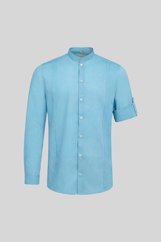 988148-197 - CAMISA GUAYABERA HOMBRE BASSA AZUL BABY