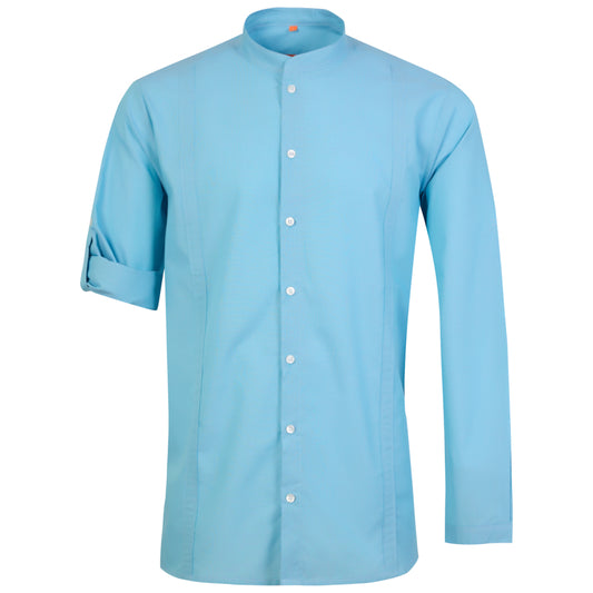 988148-197 - CAMISA GUAYABERA HOMBRE BASSA AZUL BABY