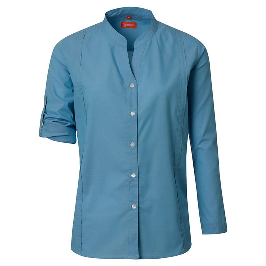 989148-197 - CAMISA GUAYABERA MUJER BASSA AZUL BABY