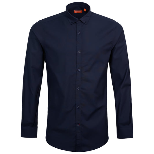 993225-04 - CAMISA HOMBRE CUELLO CAMISERO MANGA LARGA OXFORD MARINO