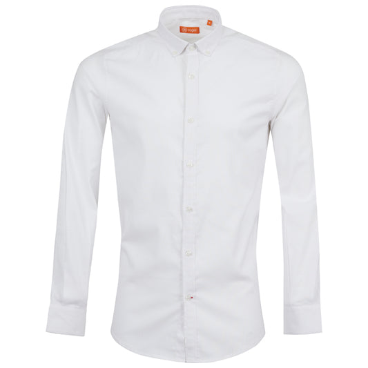 993225-13 - CAMISA HOMBRE CUELLO CAMISERO MANGA LARGA OXFORD BLANCO