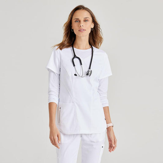 GRST124-10 - CARLY TOP BY BARCO WHITE