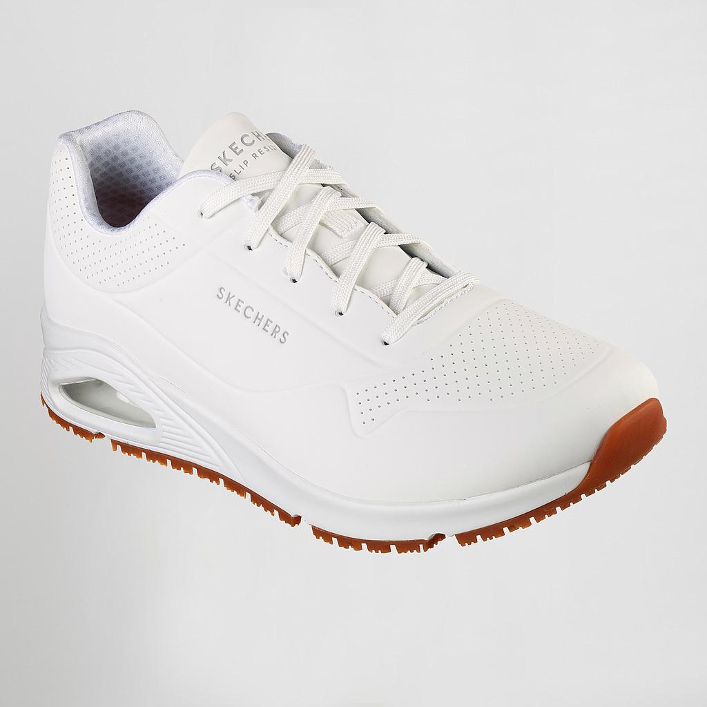 SK200054EC-101 - WORK RELAXED FIT: UNO SR - SUTAL SKECHERS HOMBRE BLANCO