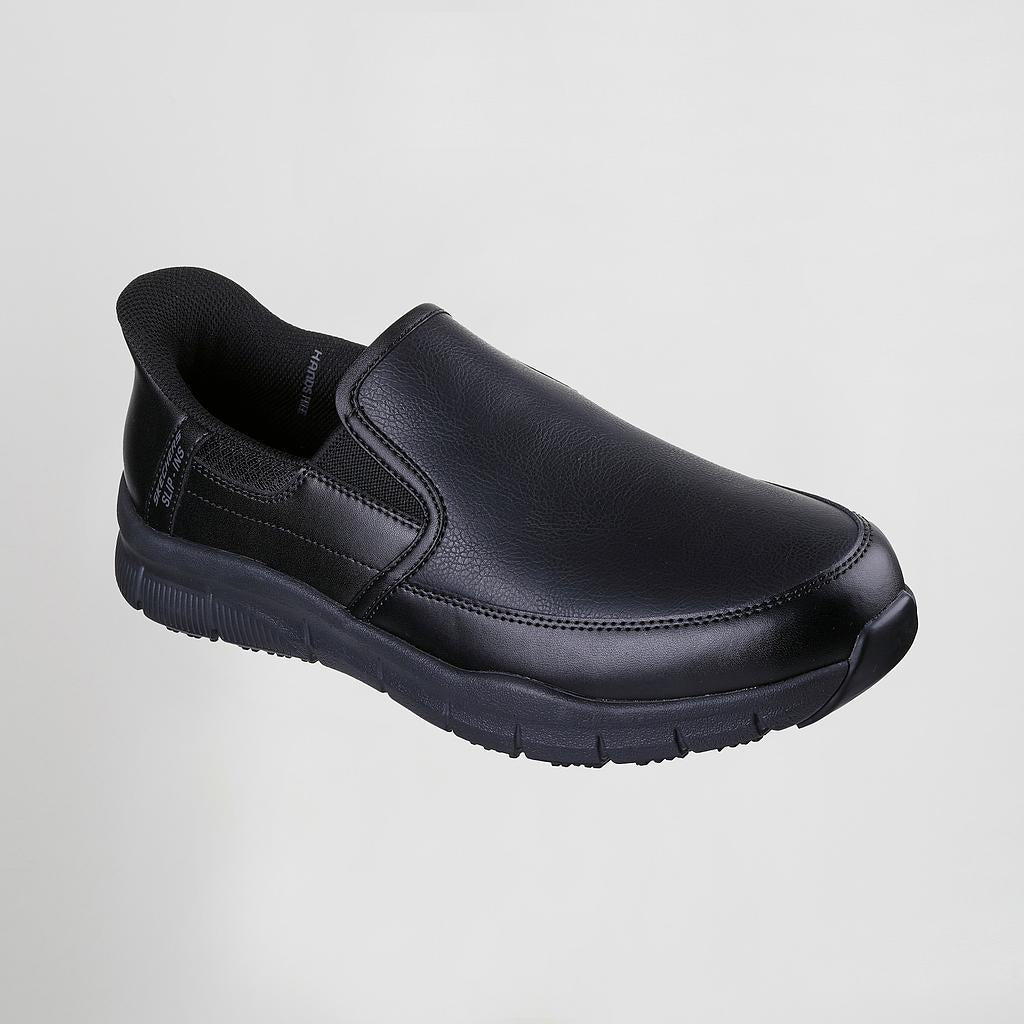 SK200304EC-001 - SLIP-INS WORK: NAMPA - BROXTIN SKECHERS HOMBRE NEGRO